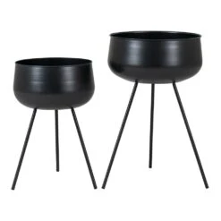 Pots De Fleurs Ardola 2 Pots De Fleurs En Noir -Promos Botanisia Magasin 01109149d472f019