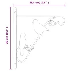 VIDAXL Supports De Panier Suspendu Avec Jardinières 4 Pcs Noir Acier -Promos Botanisia Magasin 1fa197dda0dca4da