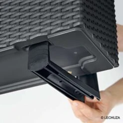 LECHUZA Supports Pour Balconnière X2 En Polypropylène, Noir -Promos Botanisia Magasin 382602 006