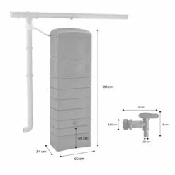 Récupérateur D'eau Mural Chastang 300l Beige Avec Kit Raccord Chéneau Inclus -Promos Botanisia Magasin 64467447468b54.55081113