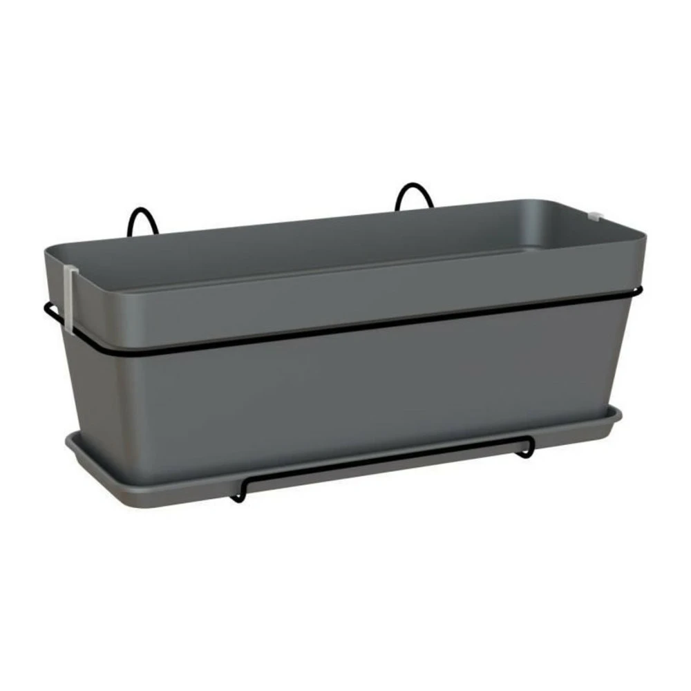 - Kit Jardiniere Capri 50cm V2 Anthracite 50,2 X 28,5 X H20,7 Cm - 1,54l 3 - Kit Jardiniere Capri 50cm V2 Anthracite 50,2 X 28,5 X H20,7 Cm - 1,54l