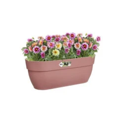 Elho - Pot De Fleurs - Vibia Campana Easy Hanger Large - Rose Poussiere - Balcon Extérieur - L 24.1 X W 46 X H 26.5 Cm