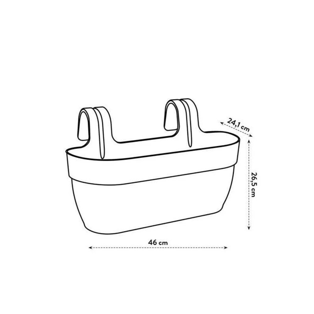 Elho - Pot De Fleurs - Vibia Campana Easy Hanger Large - Rose Poussiere - Balcon Extérieur - L 24.1 X W 46 X H 26.5 Cm 5 Elho - Pot De Fleurs - Vibia Campana Easy Hanger Large - Rose Poussiere - Balcon Extérieur - L 24.1 X W 46 X H 26.5 Cm – Image 3
