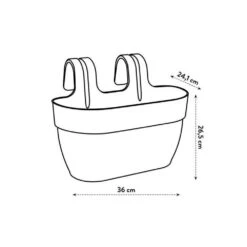 Elho - Pot De Fleurs - Vibia Campana Easy Hanger Medium - Rose Poussiere - Balcon Extérieur - L 24.1 X W 36 X H 26.5 Cm -Promos Botanisia Magasin 645cf5729d4302.43668811