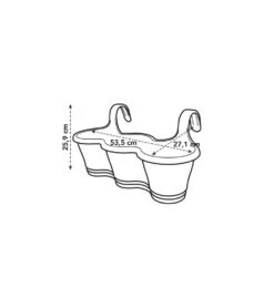 Elho Balconniere Corsica Trio L 27.1 X W 53.5 X H 25.9 Cm - Taupe 11 Elho Balconniere Corsica Trio L 27.1 X W 53.5 X H 25.9 Cm - Taupe -Promos Botanisia Magasin 645cf58027f582.14683348