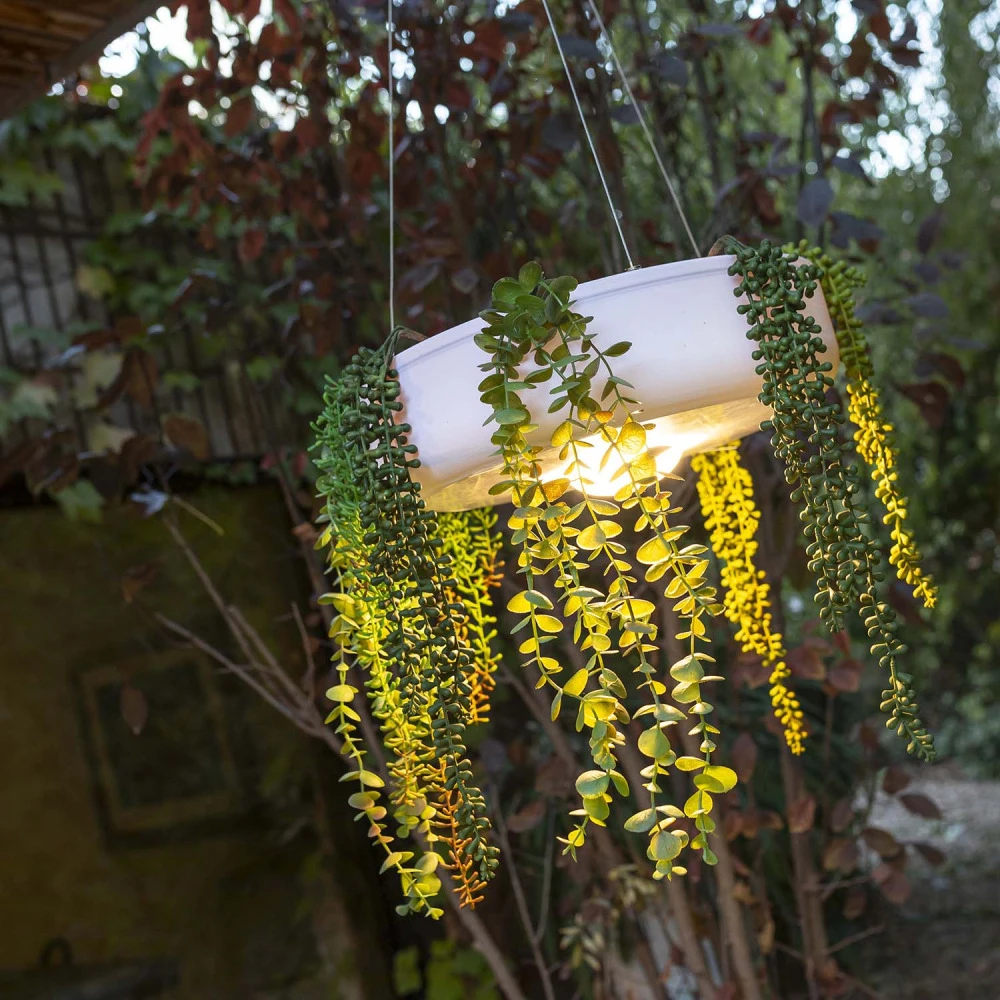 Jardinière Ronde Suspendue Avec éclairage Sans Fil Elba 59 Cm De Diamètre 4 Jardinière Ronde Suspendue Avec éclairage Sans Fil Elba 59 Cm De Diamètre – Image 2