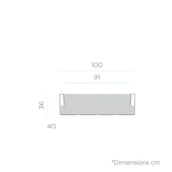 Jardinière Jara 100x40x36cm - Blanc -Promos Botanisia Magasin 6470a36f394ee1.29183559