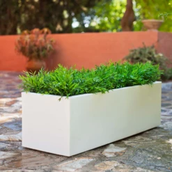 Jardinière Jara 100x40x36cm - Blanc -Promos Botanisia Magasin 6470a36f8ea234.50691374
