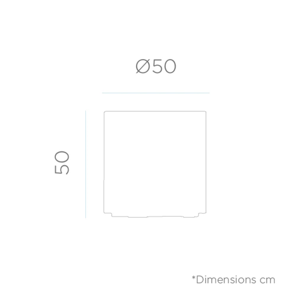 Pot De Fleurs Hortensia 50 ø50x50cm - Taupe 4 Pot De Fleurs Hortensia 50 ø50x50cm - Taupe – Image 2