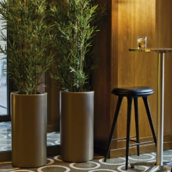 Pot De Fleurs Rond Palma 70 Noir Opaque ø35x70cm -Promos Botanisia Magasin 6470a378c838e5.23373217