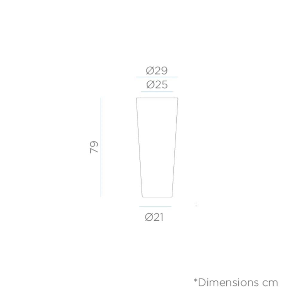 Pot De Fleurs Ficus 80 ø29x79cm - Noir 6 Pot De Fleurs Ficus 80 ø29x79cm - Noir – Image 4