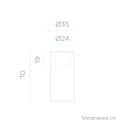 Pot De Fleurs Rond Palma 70 Bronze Opaque ø35x70cm -Promos Botanisia Magasin 6470a37fcc64a2.95910692