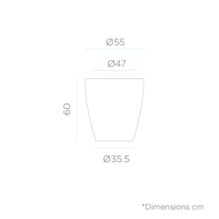 Pot De Fleurs Violeta 55 Blanc Opaque ø55x60cm -Promos Botanisia Magasin 6470a3878967d2.52789214
