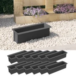 VIDAXL Boîtes à Fleurs Pour Palettes Euro 12 Pcs Gris 36x13,5x9,5cm Pp -Promos Botanisia Magasin 6479895a65ab99.90967172