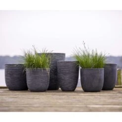 Pot à Fleurs Waste Smooth 35x34 Cm Gris -Promos Botanisia Magasin 6479895f501a49.74021567