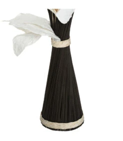 ATMOSPHERA Fagot De Fleurs Et Tiges Séchées Blanc Et Noir D. 36 X H. 100 Cm -Promos Botanisia Magasin 64821bbb56ae32.08952983