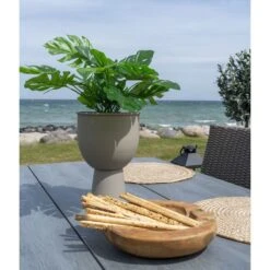 Amalfi Flowerpot Pot De Fleurs En Gris Beige -Promos Botanisia Magasin 66cddc05518ddfb7