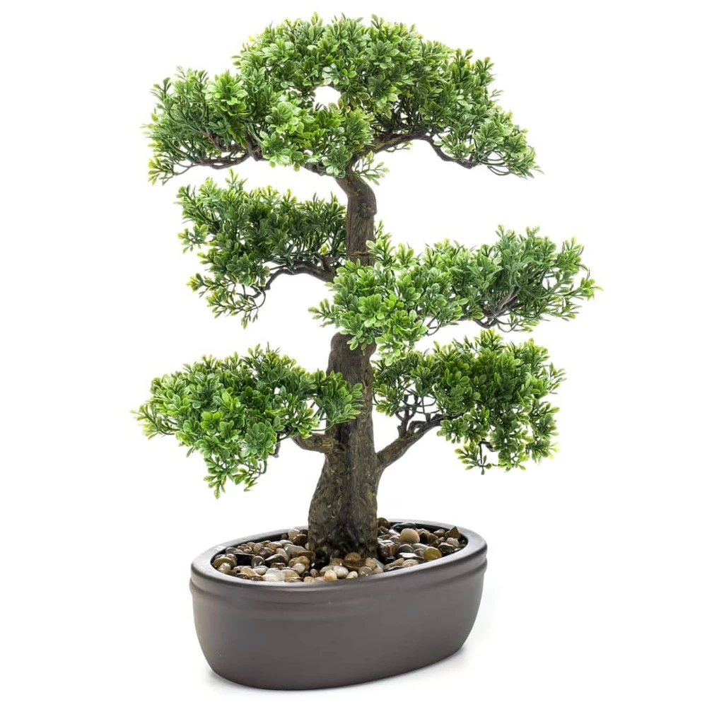 Emerald Mini Bonsaï Ficus Artificiel Sur Plaque Marronne 43 Cm 3 Emerald Mini Bonsaï Ficus Artificiel Sur Plaque Marronne 43 Cm