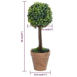 VIDAXL Plantes De Buis Artificiel 2 Pcs Avec Pots Boule Vert 56 Cm 13 VIDAXL Plantes De Buis Artificiel 2 Pcs Avec Pots Boule Vert 56 Cm -Promos Botanisia Magasin cb0ba62229546034